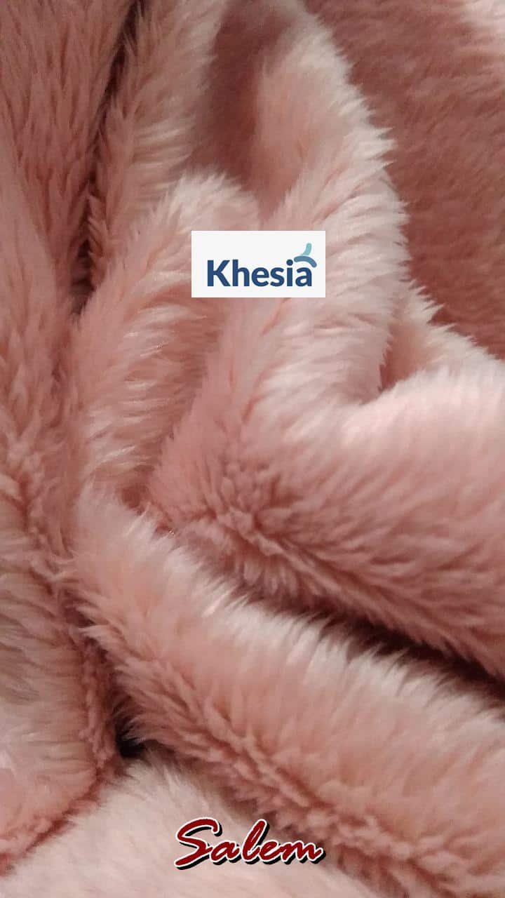 selimut cantik selimut bulu halus warna salem khesia
